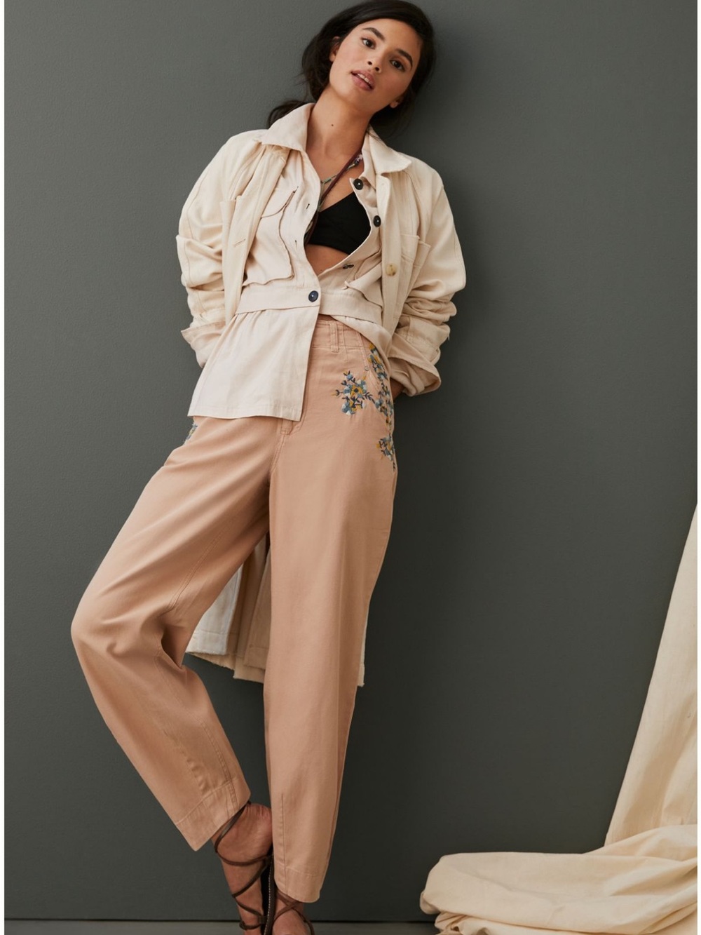 The Botanist Embroidered Trouser